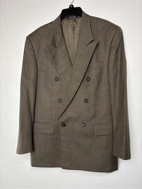 Vito Rufolo Reda Supercento Italy Men's Double Breasted Sport Coat Blazer Jacket